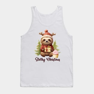 Slothy Christmas Tank Top